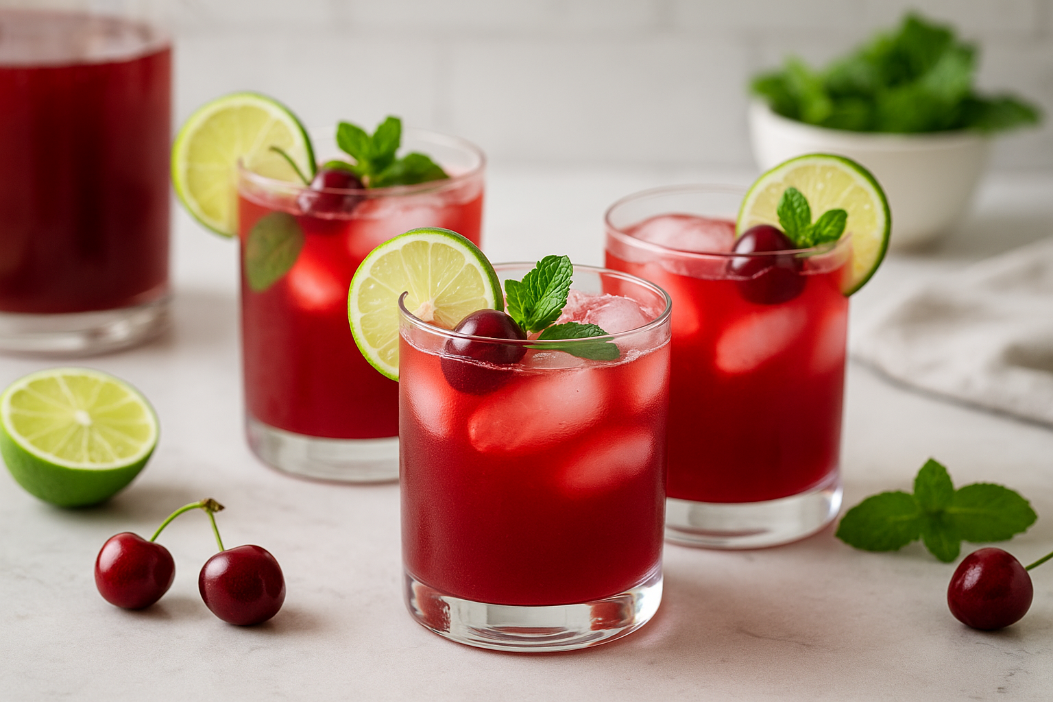 Fresh Cherry Limeade Refresher