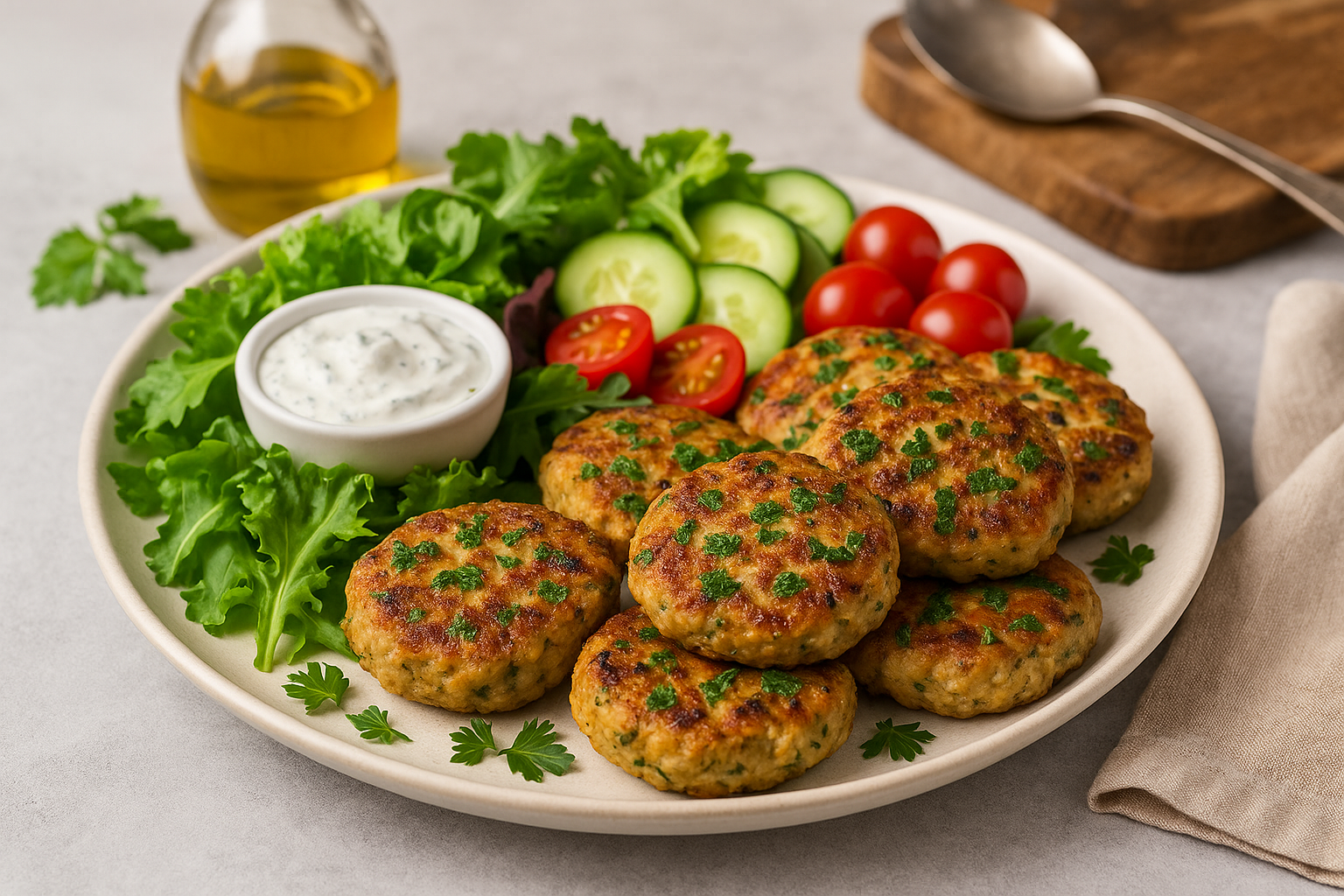 Mediterranean Chicken Patties