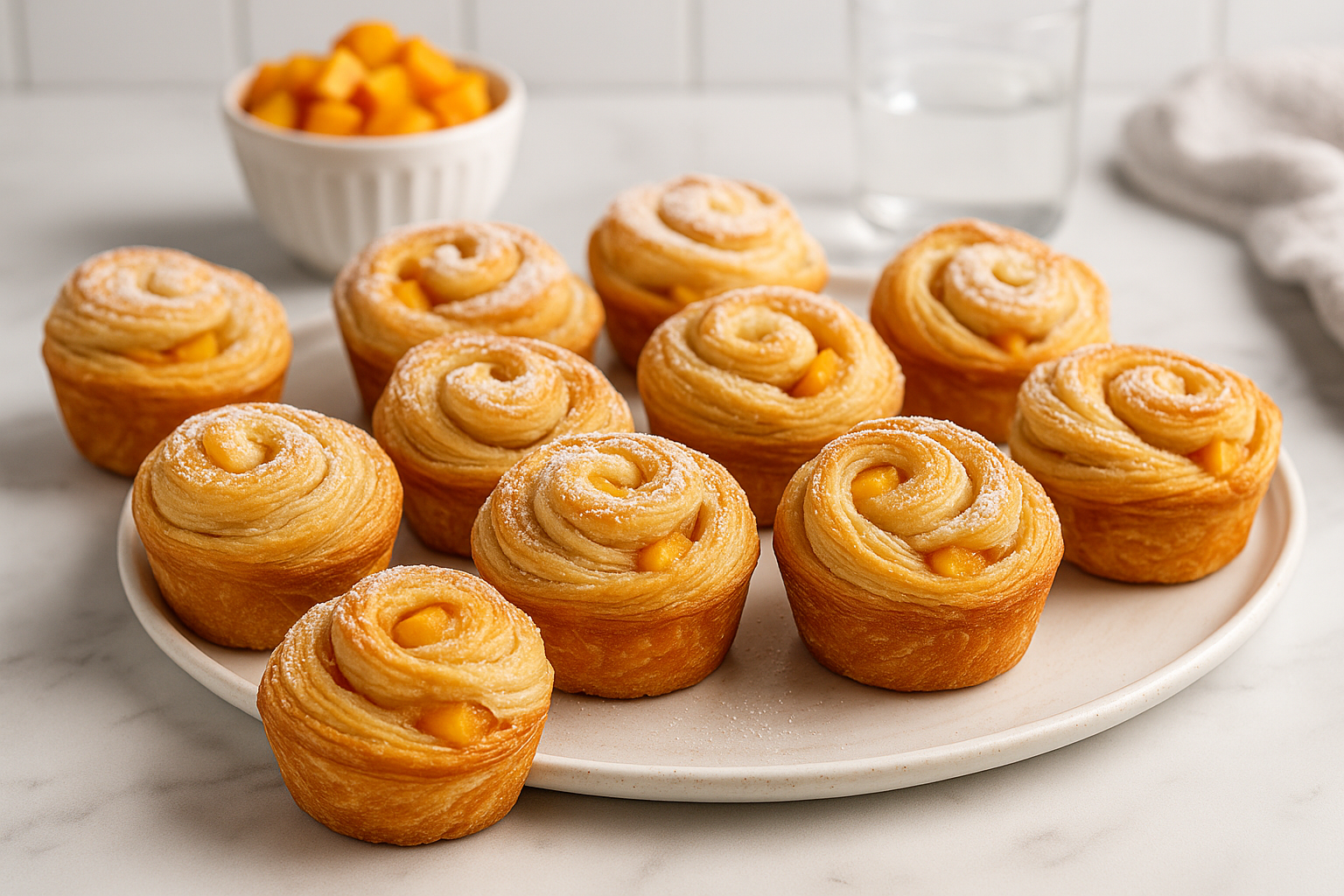 Peach Pie Cruffins